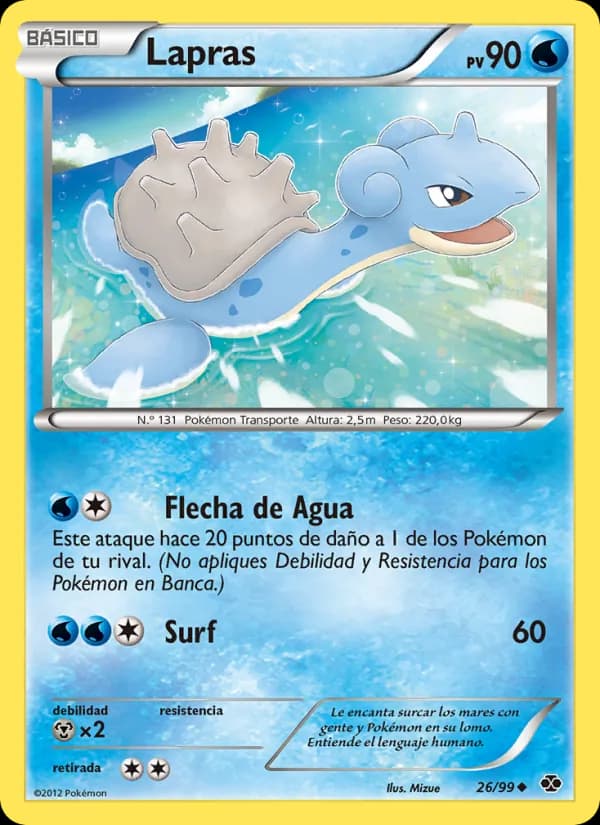 Lapras card in Spanish
