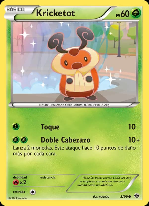 Kricketot card in Spanish