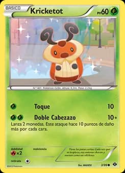 Kricketot card in Spanish