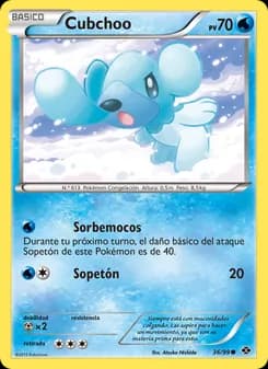 Cubchoo card in Spanish