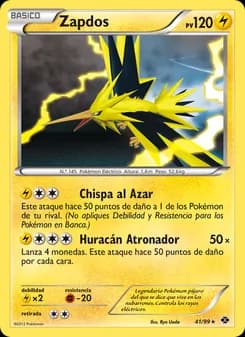 Zapdos card in Spanish