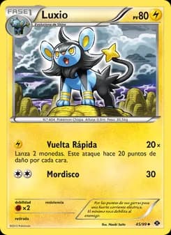 Luxio card in Spanish