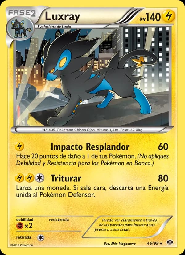 Luxray card in Spanish