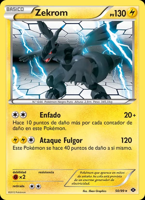Zekrom card in Spanish