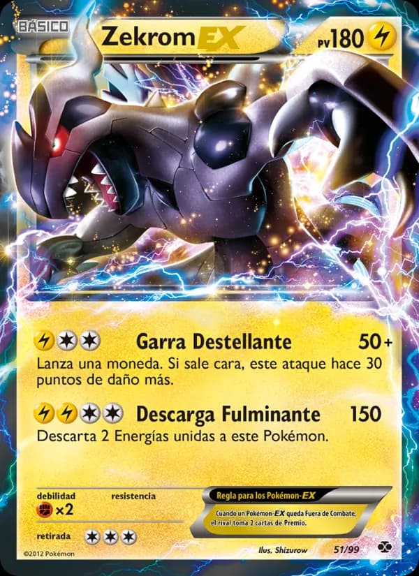 Zekrom-EX card in Spanish