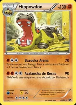 Hippowdon card in Spanish