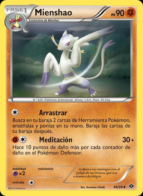 Mienshao card in Spanish