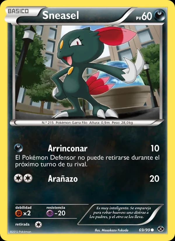 Sneasel card in Spanish