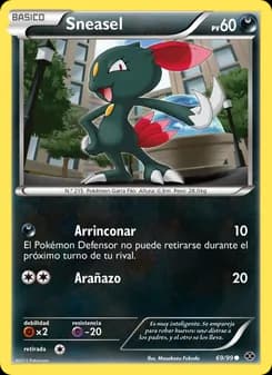 Sneasel card in Spanish