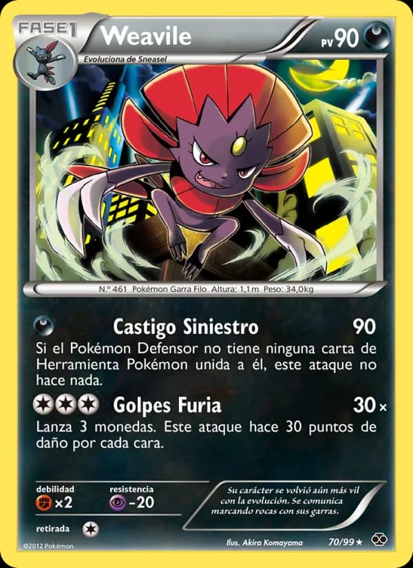 Weavile card in Spanish