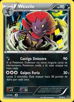 Weavile card in Spanish
