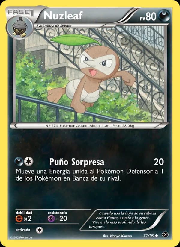 Nuzleaf card in Spanish