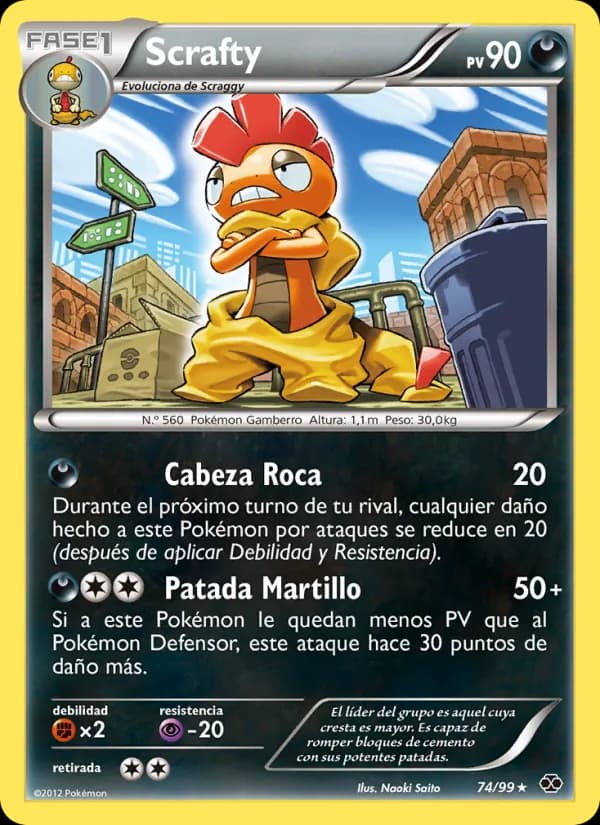 Scrafty card in Spanish