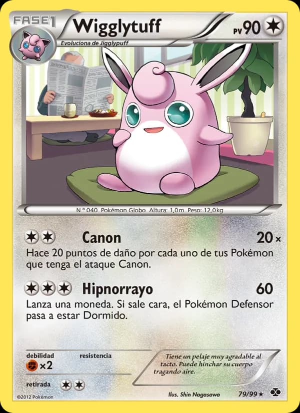 Wigglytuff card in Spanish