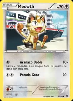 Meowth card in Spanish