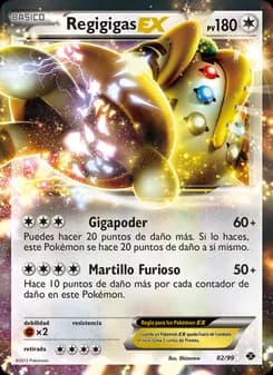 Regigigas-EX card in Spanish