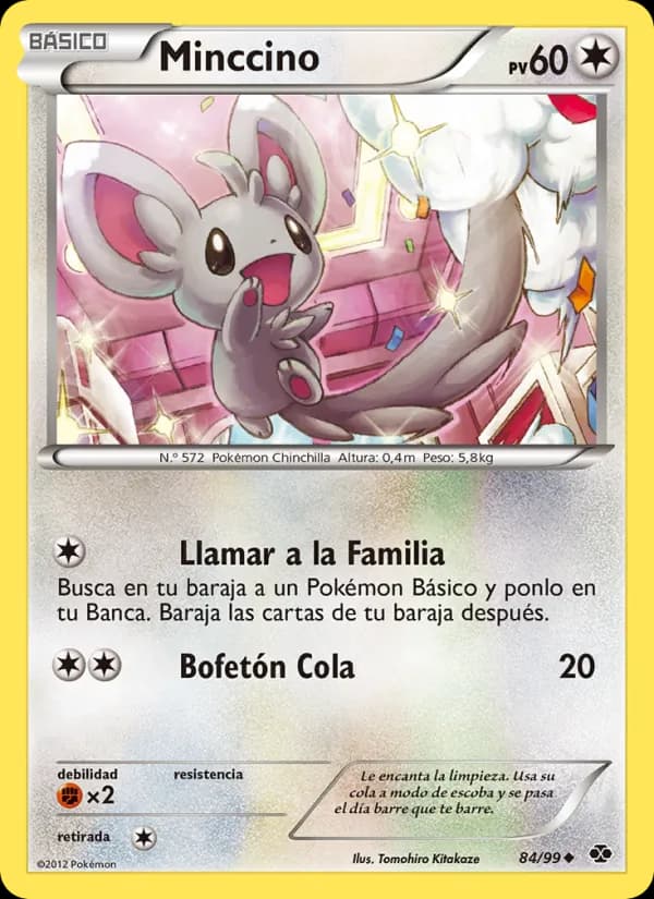 Minccino card in Spanish