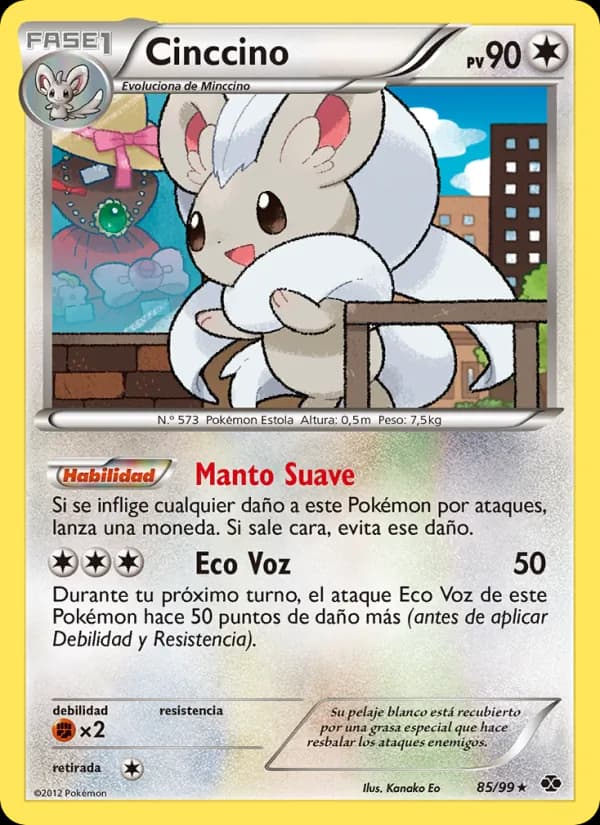 Cinccino card in Spanish