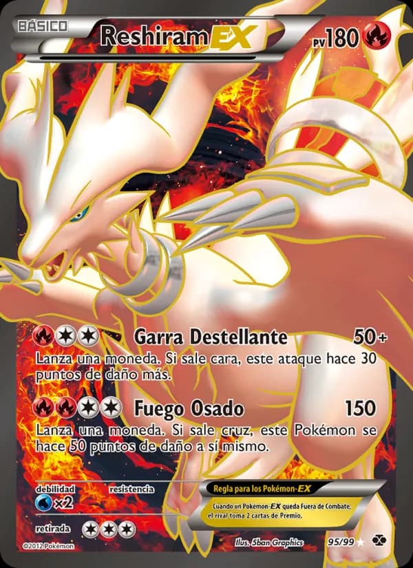 Reshiram-EX card in Spanish