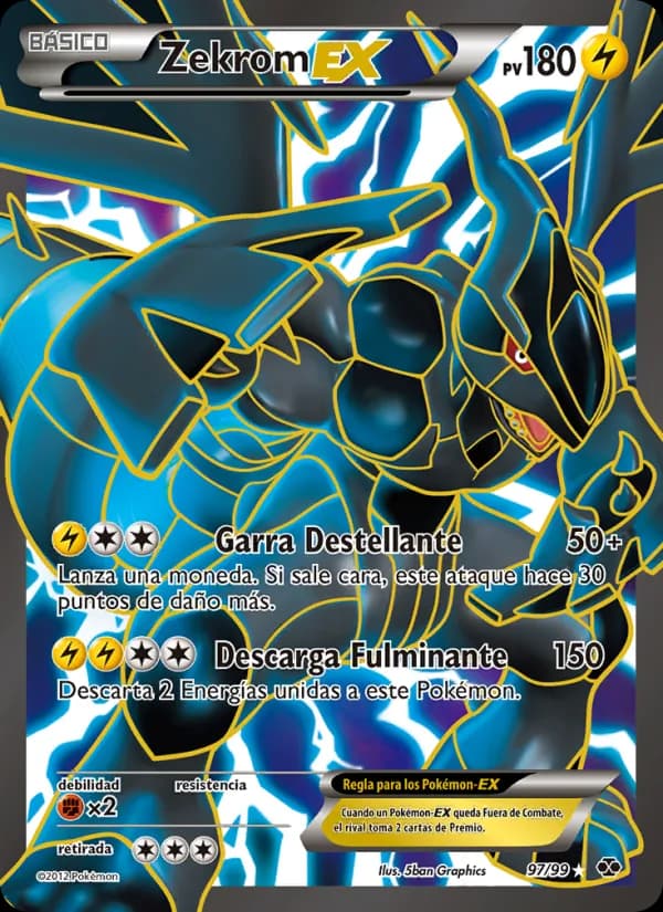 Zekrom-EX card in Spanish