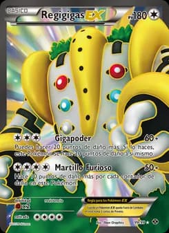 Regigigas-EX card in Spanish
