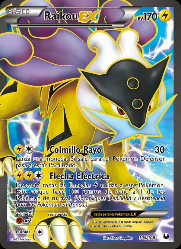 Raikou-EX card in Spanish