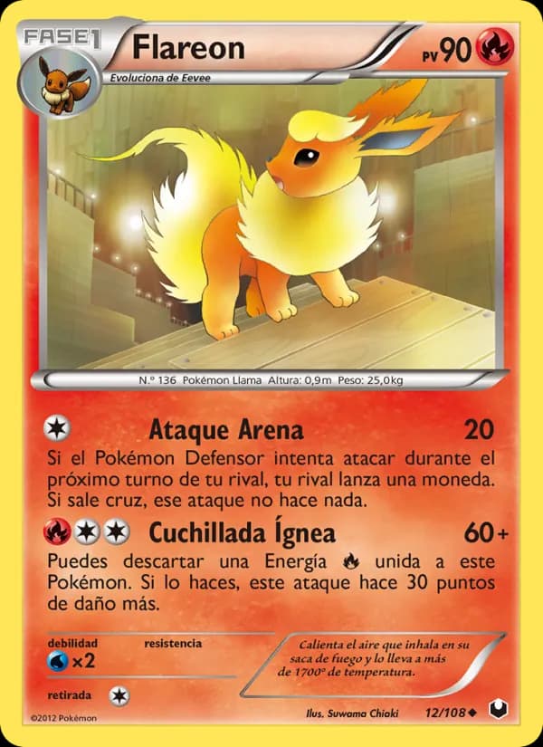 Flareon card in Spanish