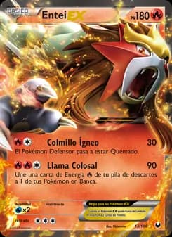 Entei-EX card in Spanish