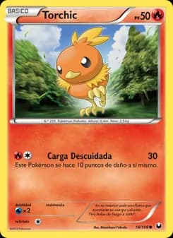 Torchic card in Spanish