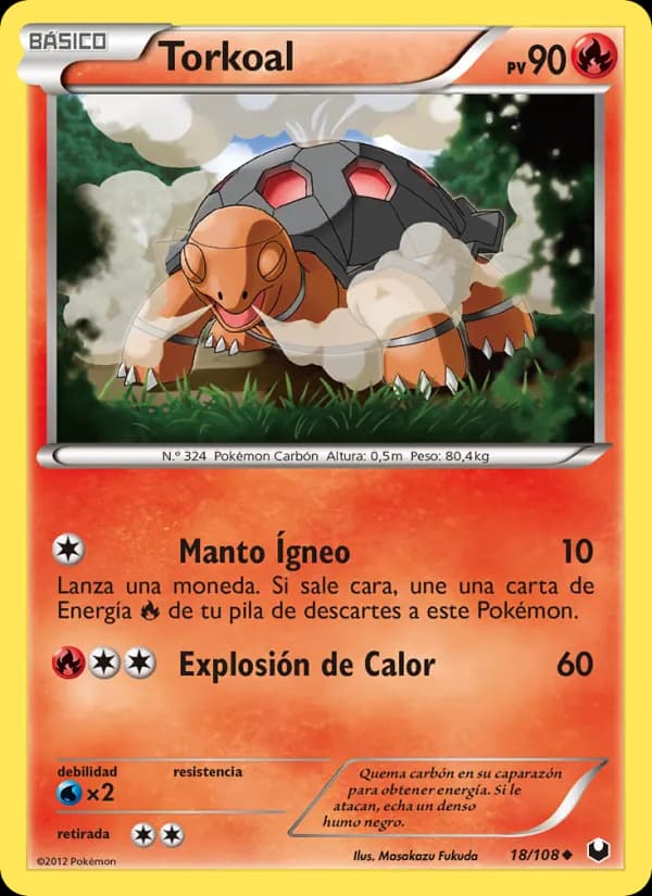 Torkoal card in Spanish