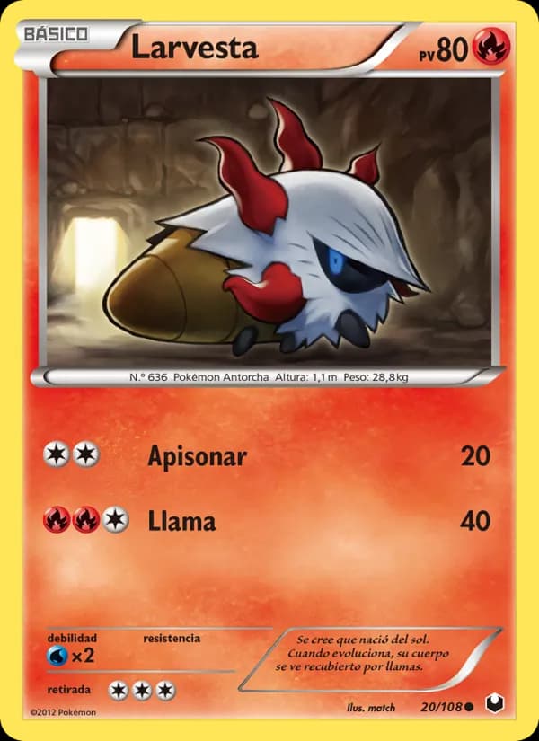Larvesta card in Spanish