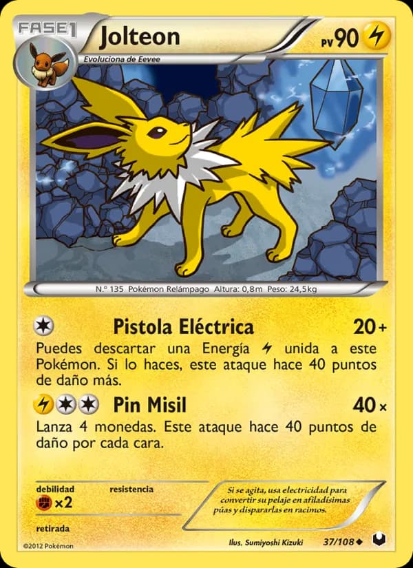 Jolteon card in Spanish