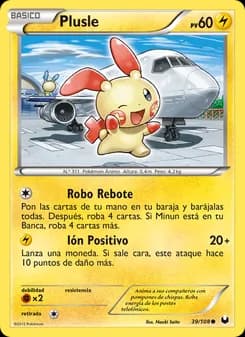 Plusle card in Spanish