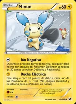Minun card in Spanish