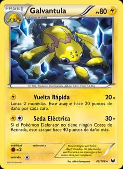 Galvantula card in Spanish