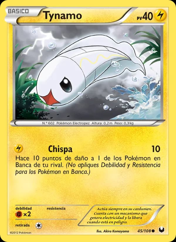 Tynamo card in Spanish