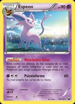 Espeon card in Spanish