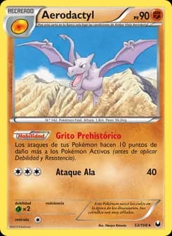 Aerodactyl card in Spanish