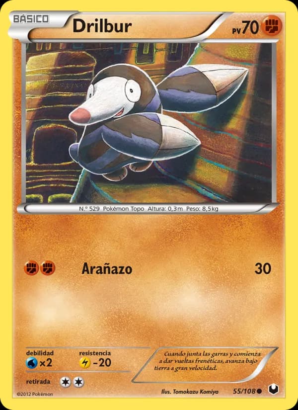 Drilbur card in Spanish