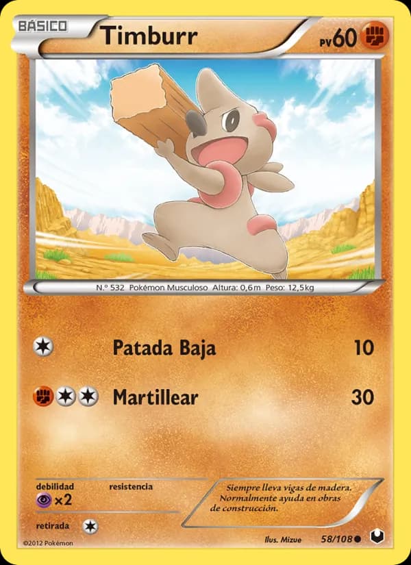Timburr card in Spanish
