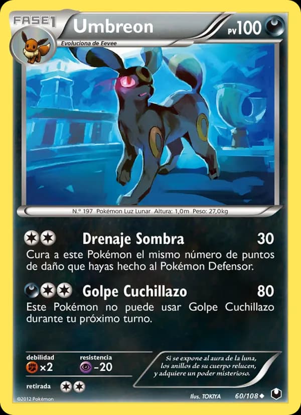 Umbreon card in Spanish