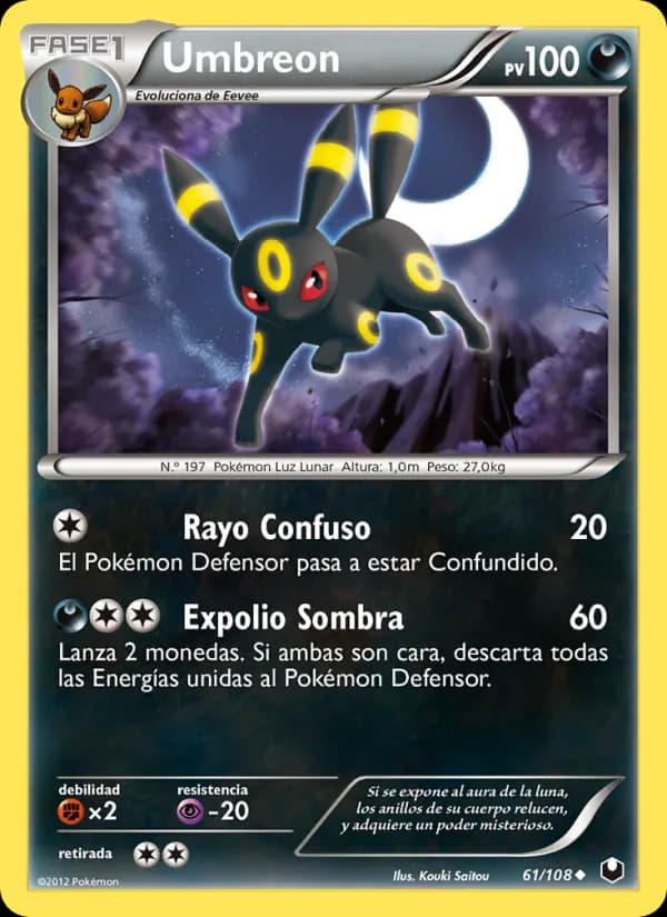 Umbreon card in Spanish