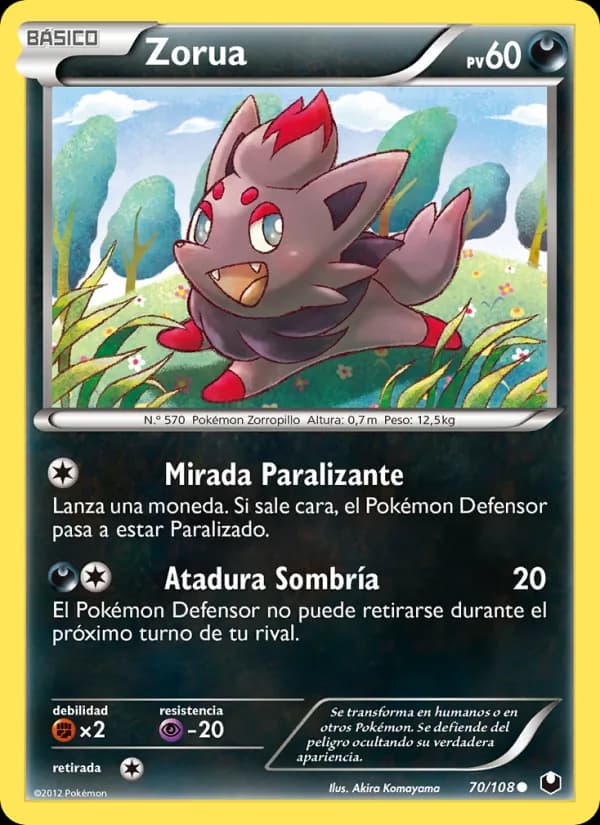 Zorua card in Spanish