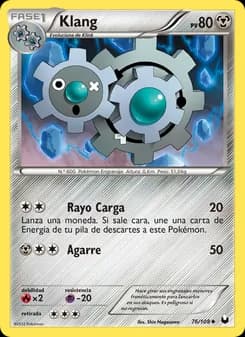 Klang card in Spanish