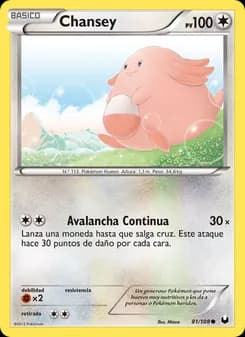 Chansey card in Spanish