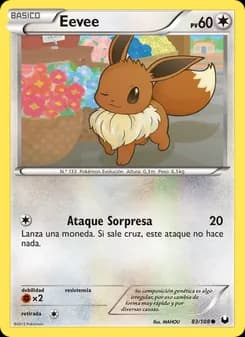 Eevee card in Spanish