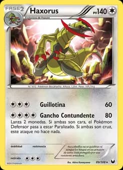 Haxorus card in Spanish