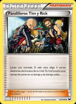 Pandilleros Tim y Rick card in Spanish