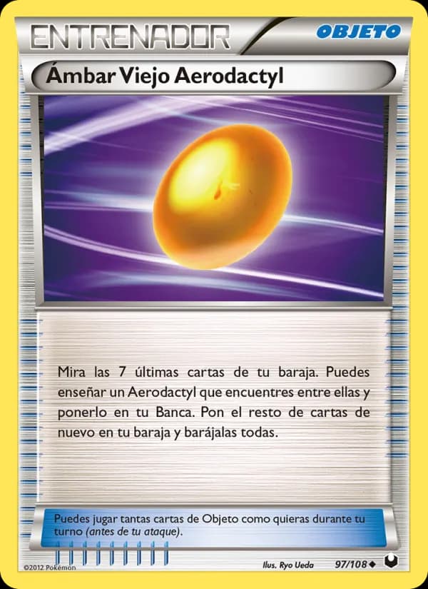 Ámbar Viejo Aerodactyl card in Spanish