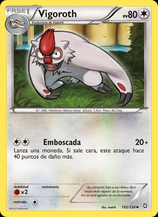 Vigoroth card in Spanish
